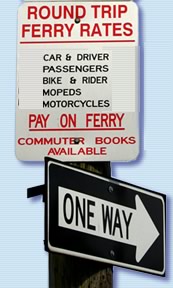 Round trip ferry rates - commuter books available